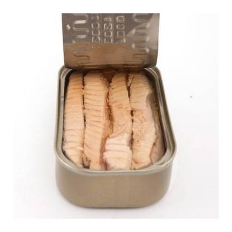 Makrelenfilet Caballa geöffnete Fischdose in Olivenöl 120g Makrelenfilet Caballa geöffnete Fischdose in Olivenöl 120g